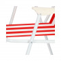 Zahradní křeslo SPRINGOS MALAGA červeno-bílé pruhy