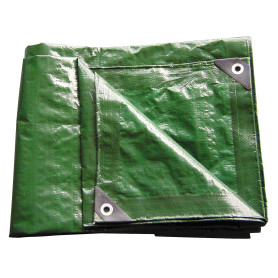 Zakrývací plachta 140 g/m2, 5x6 m, zelená