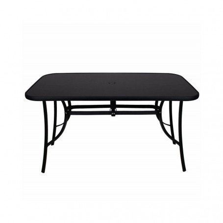 Zahradní stůl 150x90 cm, černý SPRINGOS TOSCANA BLACK