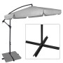 Zahradní slunečník 290 cm, světle šedý SPRINGOS CASABLANCA GU0042