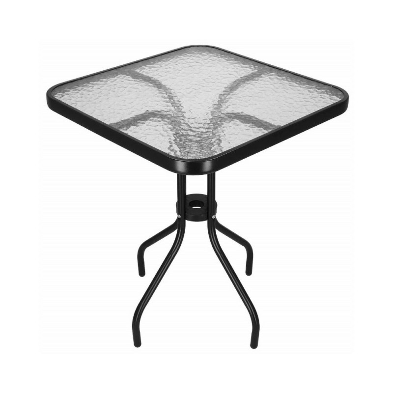 SPRINGOS Zahradní stolek 60x60 cm, černý SPRINGOS BISTRO GF1018-XG