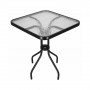 Zahradní stolek 60x60 cm, černý SPRINGOS BISTRO