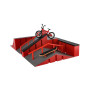 Skatepark - rampy,kolo prstové,skateboard prstový plast v krabici 44x12x25cm