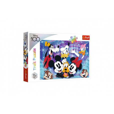 Puzzle Ve světě Disney je zábava 100 dílků 41x27,5cm v krabici 29x20x4cm