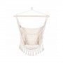 Závěsné houpací křeslo 130x100 cm, krémové SPRINGOS BORGO III