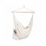 Závěsné houpací křeslo 130x100 cm, krémové SPRINGOS BORGO III