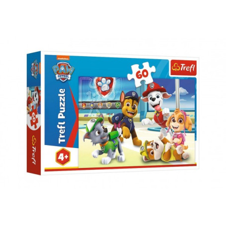 Puzzle Ve světě štěňat Tlapková patrola/Paw patrol  33x22cm 60 dílků v krabici 21x14x4cm