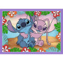 Puzzle 4v1 Bláznivý den Lilo&Stitch v krabici 28x28x6cm