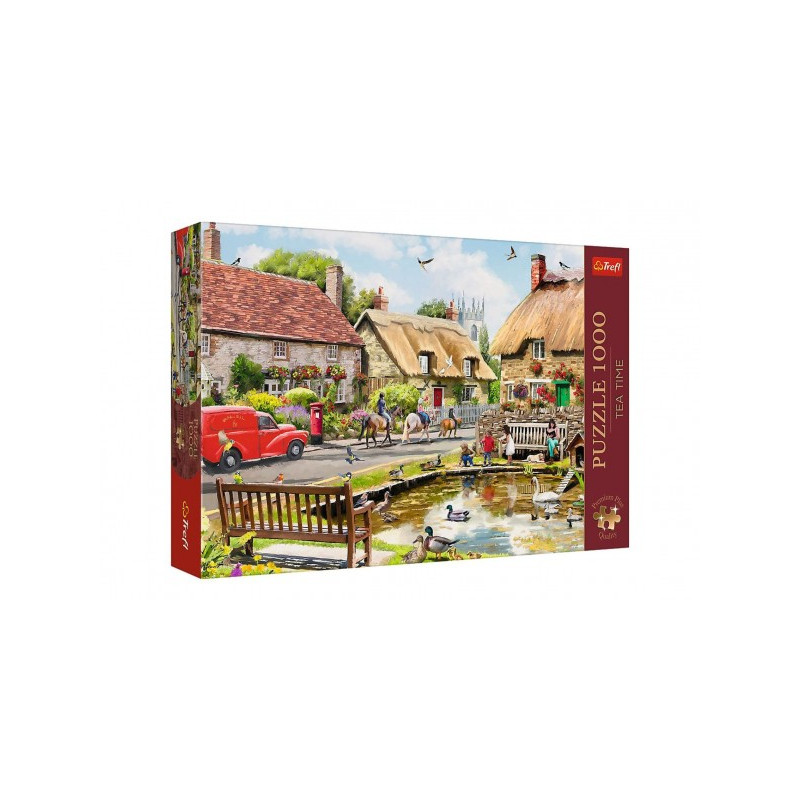 Trefl Puzzle Premium Plus - Čajový čas: Léto ve městě 1000 dílků 68,3x48cm v krabici 40x27x6cm 89010808-XG