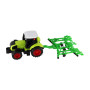 Traktor s vlekem 3ks plast 19cm na setrvačník v krabici 45x26x10cm