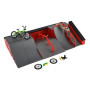 Skatepark - rampy,kolo prstové,skateboard prstový plast s doplňky 2 barvy v krabici 43x25x12cm