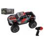 Auto RC pick up terénní plast 25cm 2,4GHZ na baterie šedo-červený v krabici 32x14x18cm