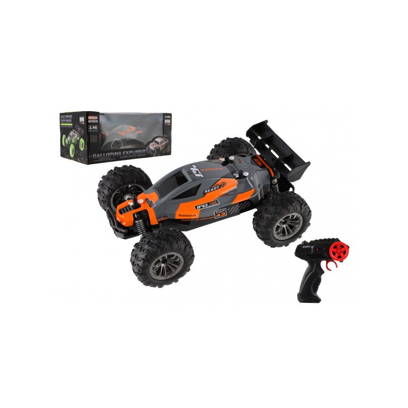 Teddies Auto RC Buggy rychlostní 2,4GHz plast 25cm na baterie oranžové v krabici 31x14x18cm 00861979-XG