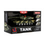 Tank plast 20cm na setrvačník na baterie se světlem se zvukem v krabici 23x14x11cm