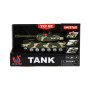 Tank plast 20cm na setrvačník na baterie se světlem se zvukem v krabici 23x14x11cm