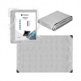 Krycí plachta s oky 2x3 m, extra silná, 270g PE, šedá SPRINGOS PROTECT