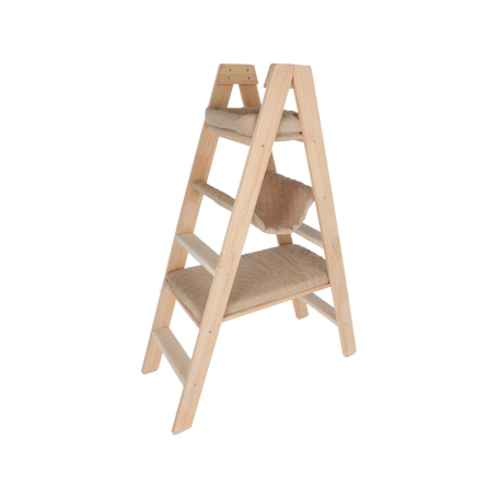 Žebřík pro kočky KERBL 80921 LADDER, 134x39,5x97cm, přírodní / béžová