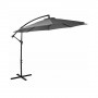 Zahradní slunečník 300 cm, tmavě šedý SPRINGOS EXCLUSIVE