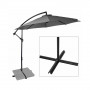 Zahradní slunečník 300 cm, tmavě šedý SPRINGOS EXCLUSIVE