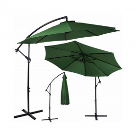 Zahradní slunečník 300 cm, zelený SPRINGOS EXCLUSIVE