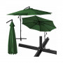 Zahradní slunečník 300 cm, zelený SPRINGOS EXCLUSIVE