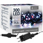 LED světelný řetěz - 17,5m, 300LED, 8 funkcí, IP44, multicolor