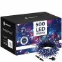 LED světelný řetěz - 31,5m, 500LED, IP44, studená bílá + záblesky
