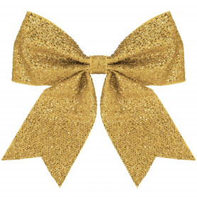 Vánoční mašle 22x20cm zlatá, vánoční dekorace