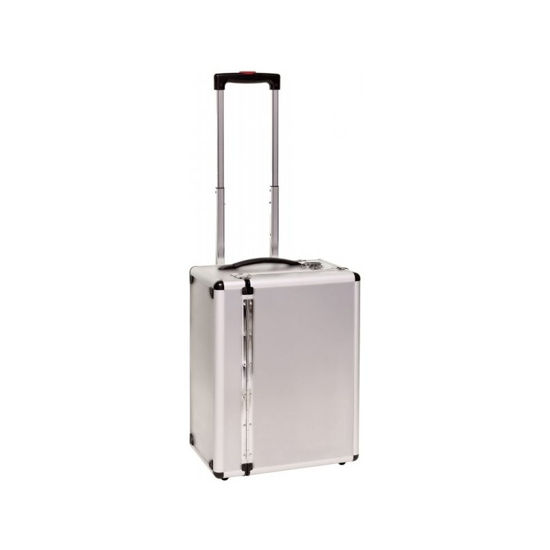 DEMA Pojízdný hliníkový kufr na nářadí Silver Stripe 20840D