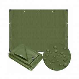 Krycí plachta s oky 4x5 m, 120g PE, zelená SPRINGOS PROTECT