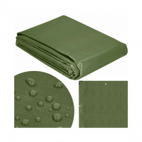 Krycí plachta s oky 3x3 m, 120g PE, zelená SPRINGOS PROTECT