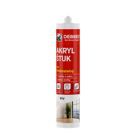 Akrylový štukový tmel 280 ml kartuše bílá