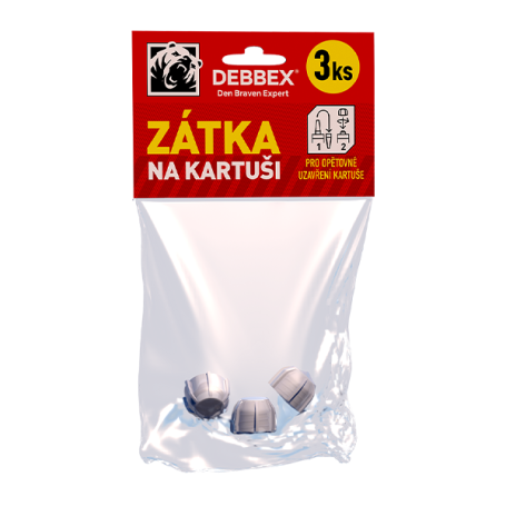 Zátka na kartuši (šroubovací vršek) 3 ks blistr bílá