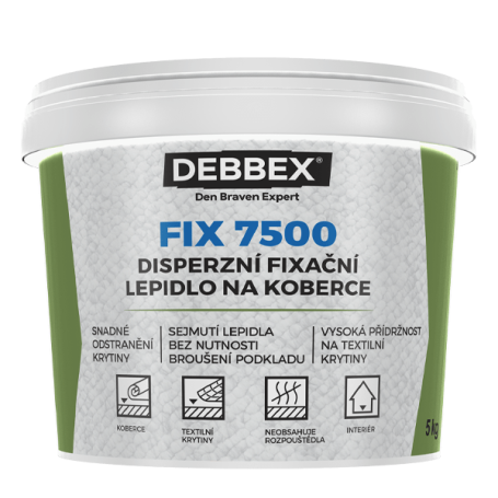 Disperzní fixační lepidlo na koberce FIX 7500 10 kg kbelík bílá