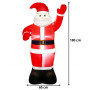 LED nafukovací Santa Claus 180 cm, IP44, studená bílá