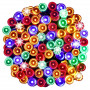 LED řetěz - 5m, 50LED, 8-funkcí, časovač, 3xAA, IP44, multicolor