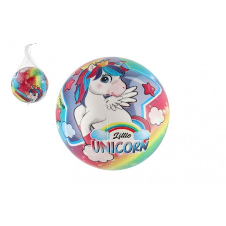 Míč Malý jednorožec/Little unicorn nafouknutý 23cm v síťce