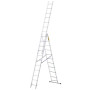 Hliníkový žebřík 3x11 příček třídílný DRABEST DW3-11 BASIC