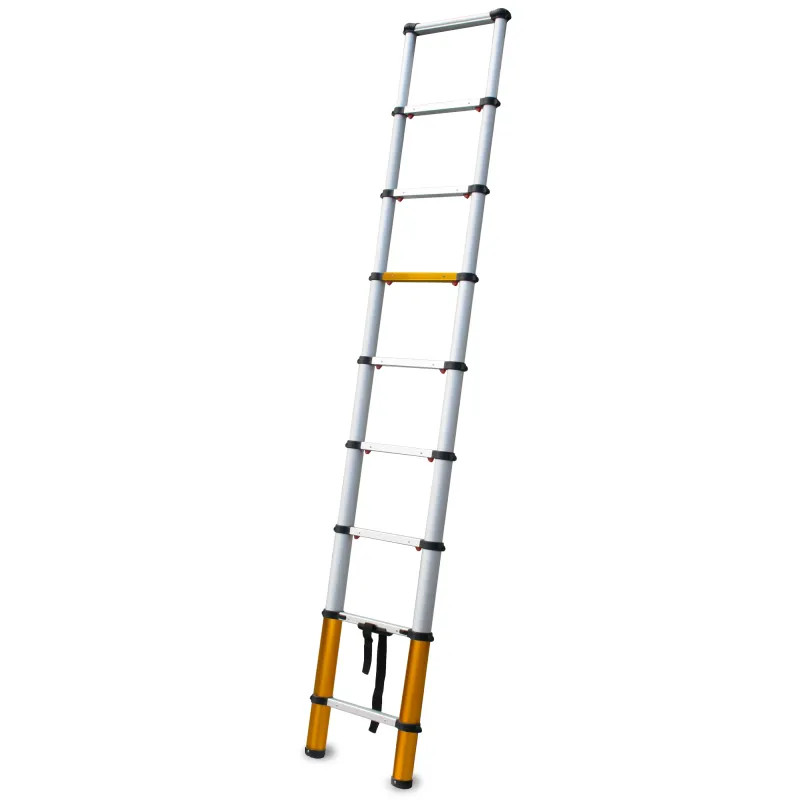 DRABEST Teleskopický hliníkový žebřík MAX 9 příček, 150 kg PRO DRA-D409-PRO
