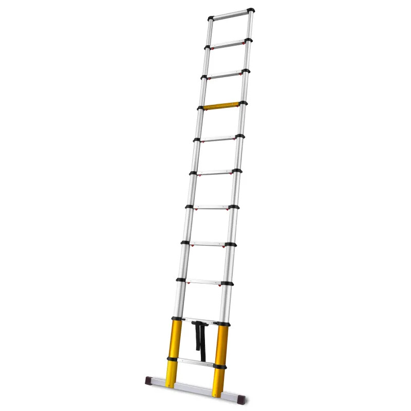 DRABEST Teleskopický hliníkový žebřík MAX 11 příček, 150 kg PRO DRA-D411-PRO
