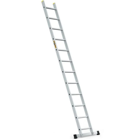 Hliníkový žebřík PRO jednodílný, 12 příček, 150 kg