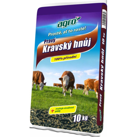 Pravý kravský hnůj granulovaný 10 kg