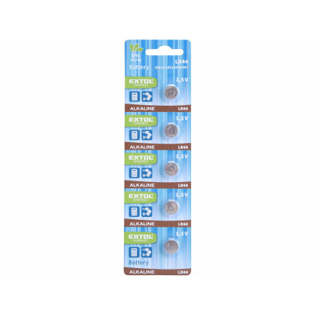 Baterie alkalické 1,5 V LR44, 5 ks