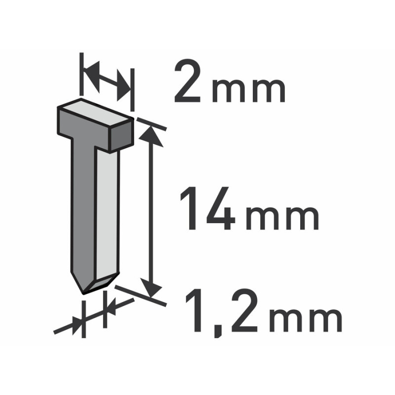 EXTOL PREMIUM Hřebíky 14 mm, 2,0x0,52x1,2 mm, balení 1000 ks 8852405-XG