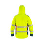 Bunda CXS BEDFORD WINTER, výstražná, zimní, pánská, softshell, žluto-petrolová, vel. 2XL