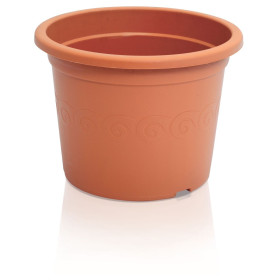 Kulatý květináč PLASTICA 9 cm terakota