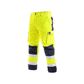 Kalhoty CXS CARDIFF, výstražné, zateplené, pánské, žluté, vel. 2XL