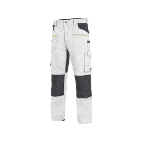 Kalhoty CXS STRETCH, pánské, bílo - šedé, vel. 58