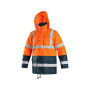 Bunda CXS OXFORD, výstražná, pánská, oranžovo-modrá, vel. 2XL