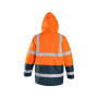 Bunda CXS OXFORD, výstražná, pánská, oranžovo-modrá, vel. 3XL